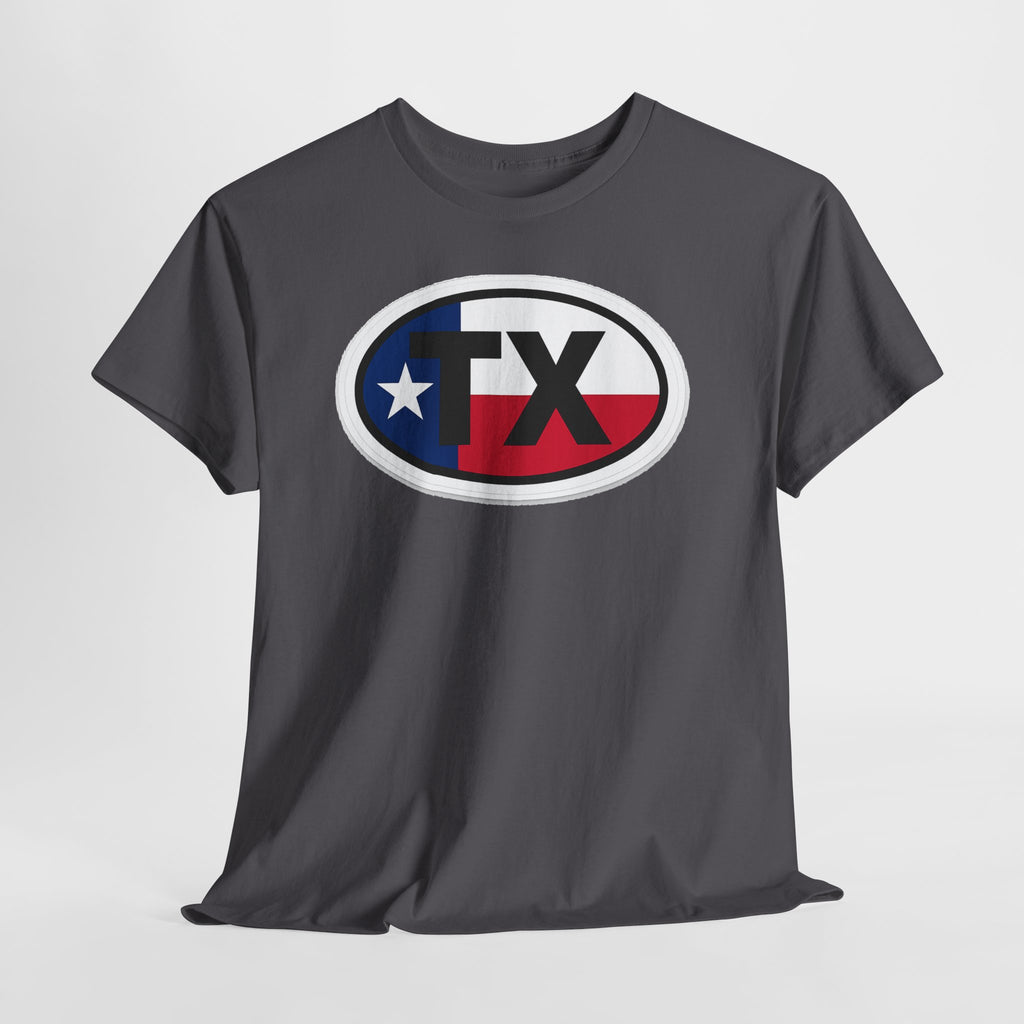 Texas Flag TX Oval T-Shirt — Patriotic Lone Star Tee
