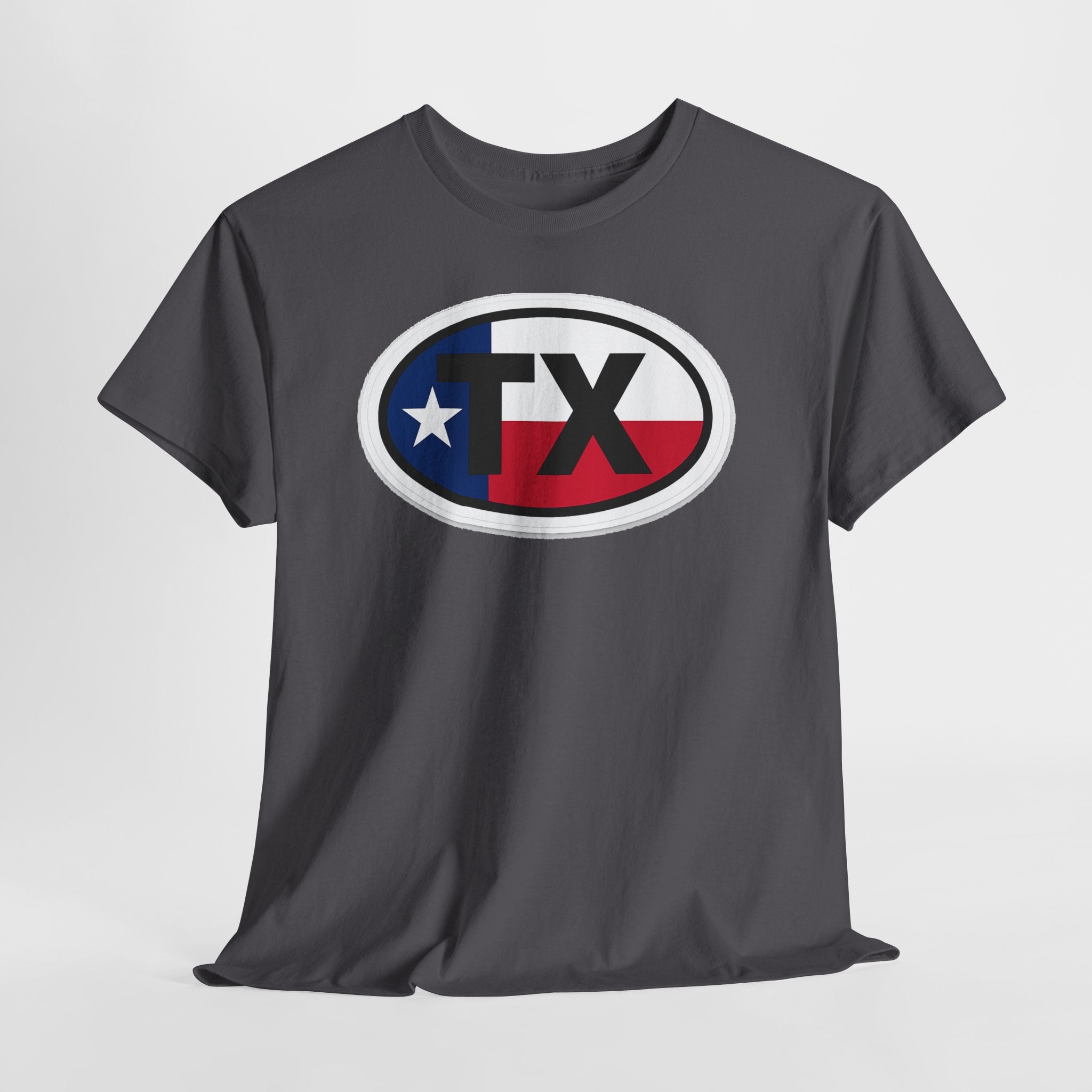Texas Flag TX Oval T-Shirt — Patriotic Lone Star Tee