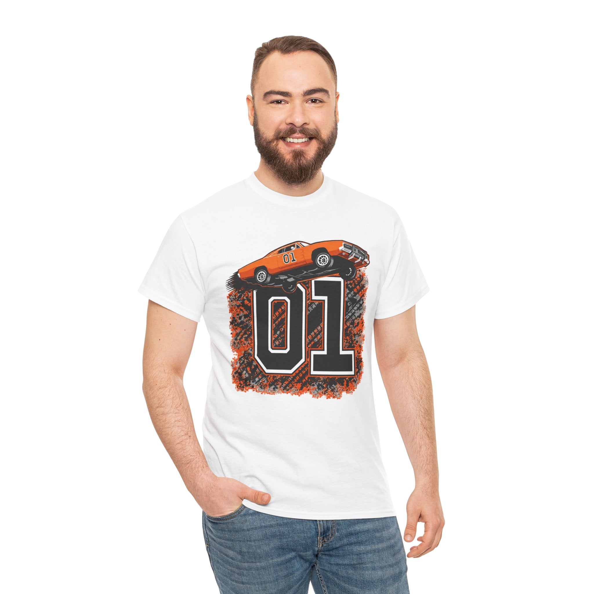 Dukes of Hazzard Inspired Race Car '01' Graphic Tee