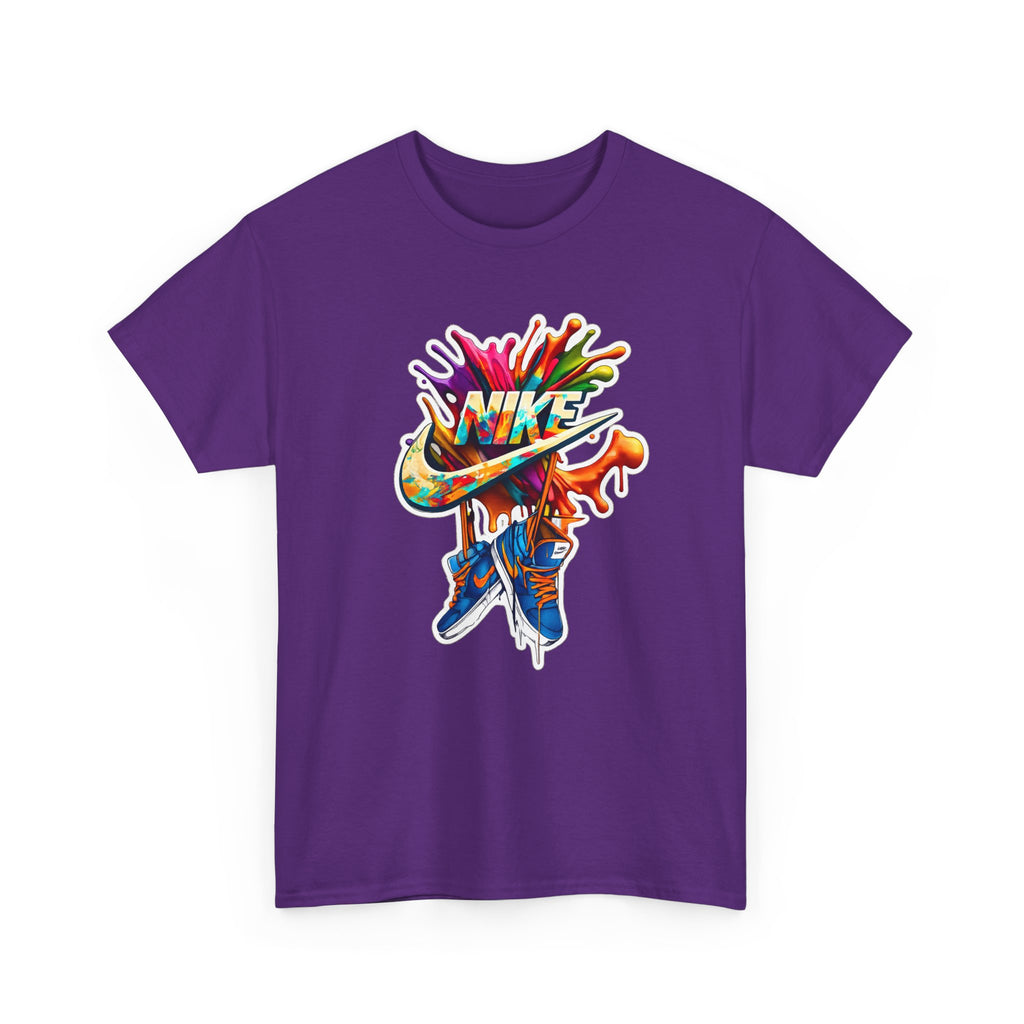 Nike Inspired Splash Graphic Tee — Colorful Sneaker Streetwear T-Shirt