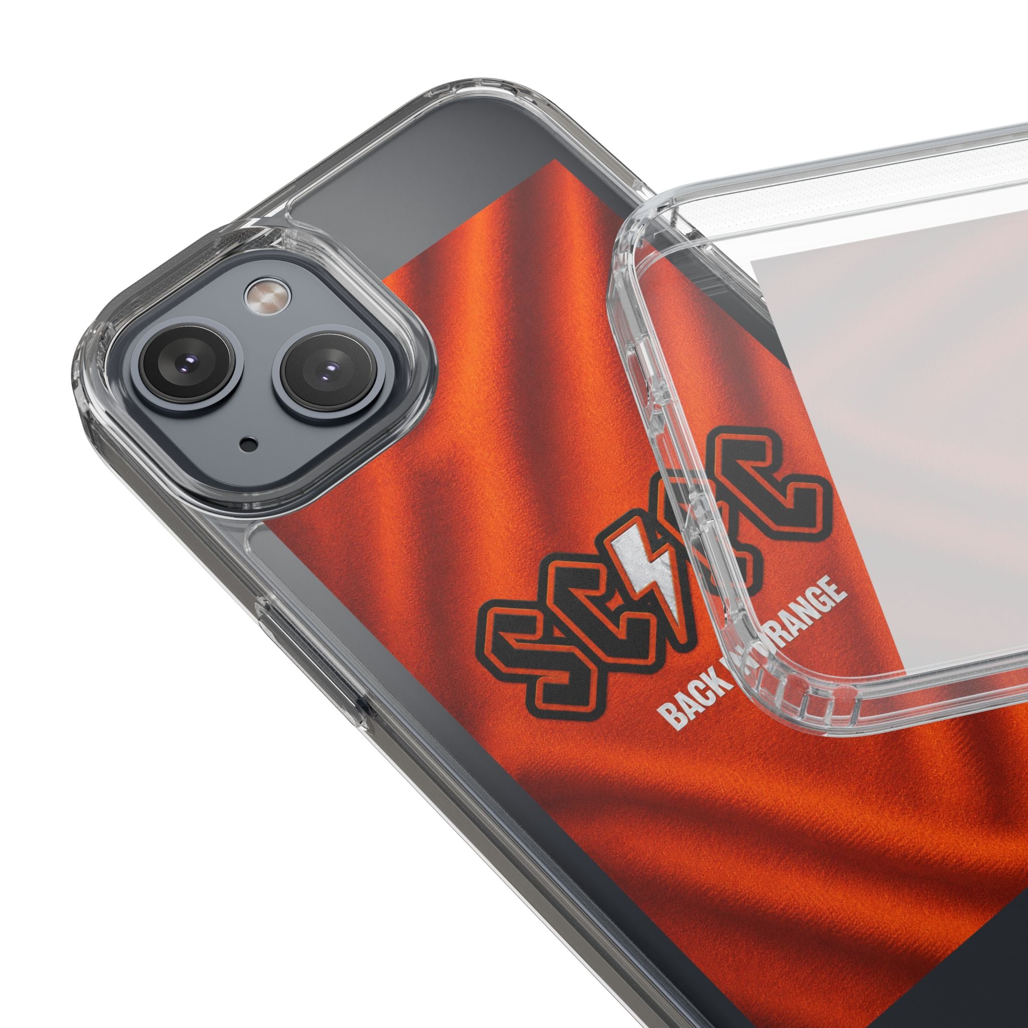 Salford CIty Inspired Phone Case — 'SCFC Back in Orange' Clear Protective Cover