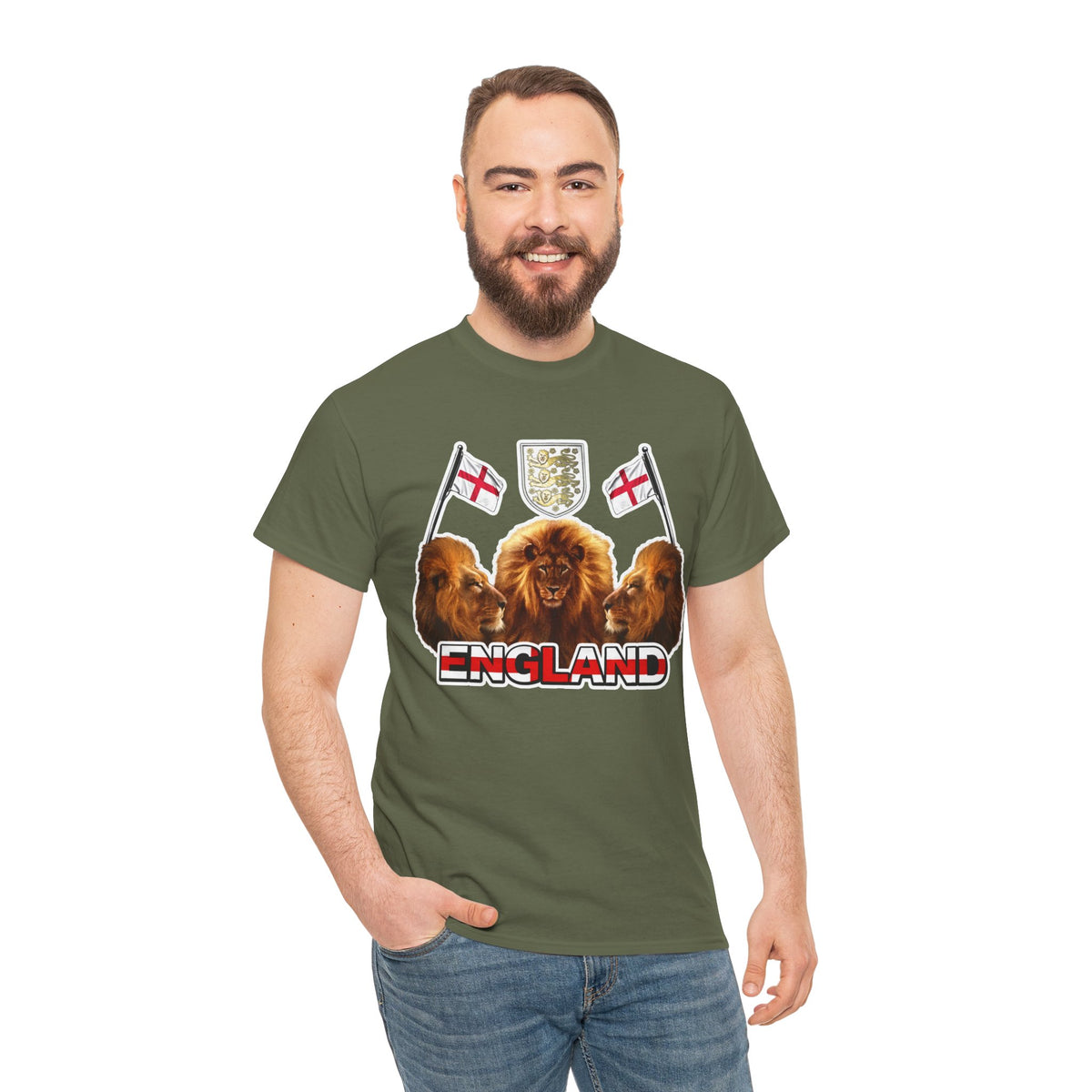 England 3 Lions Cotton Crest T-Shirt