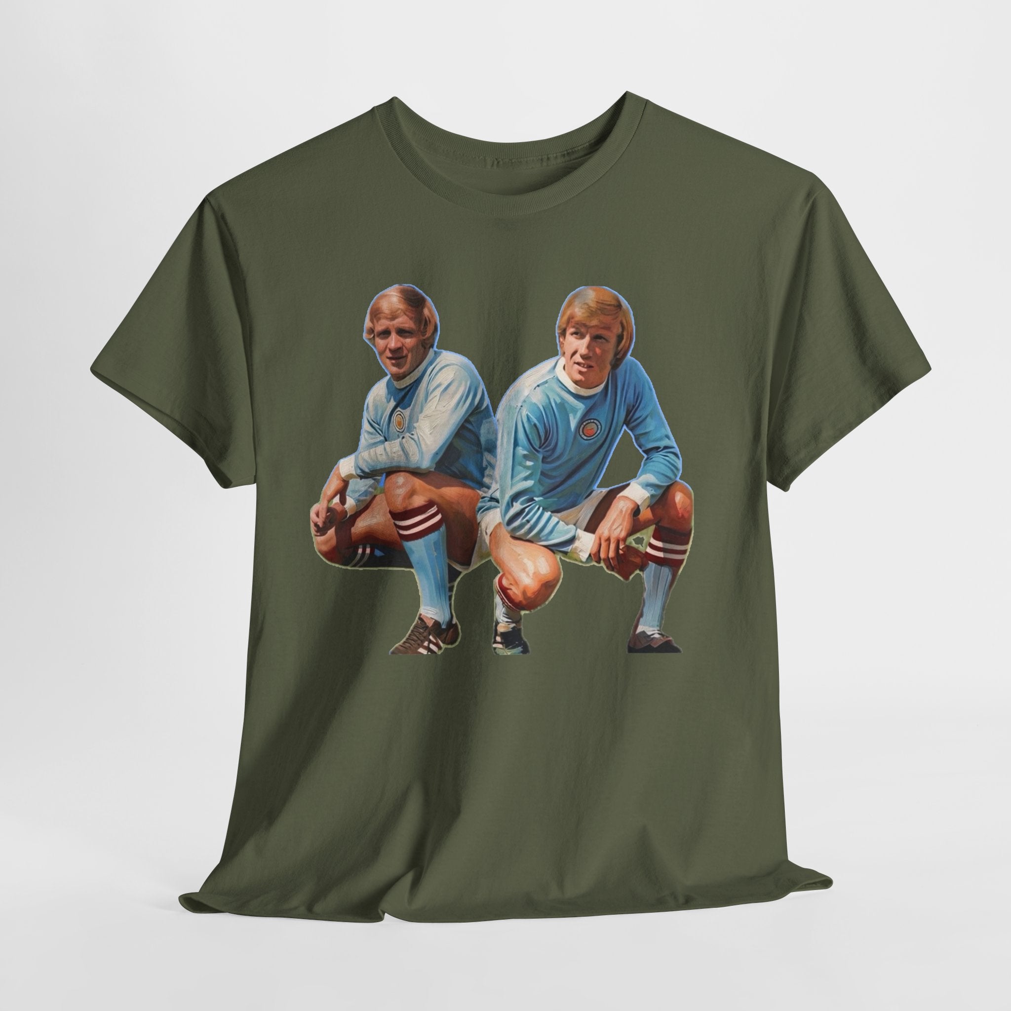 Franny Lee and Colin Bell Manchester City Retro Soccer Players T‑Shirt — Vintage Football Graphic Tee