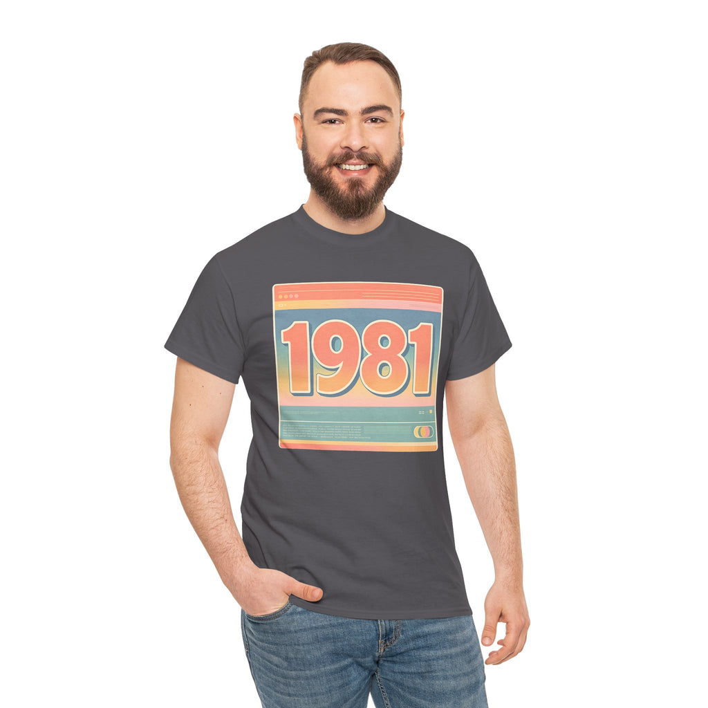 Vintage 1981 Retro Tee — 40th Birthday Gift Shirt