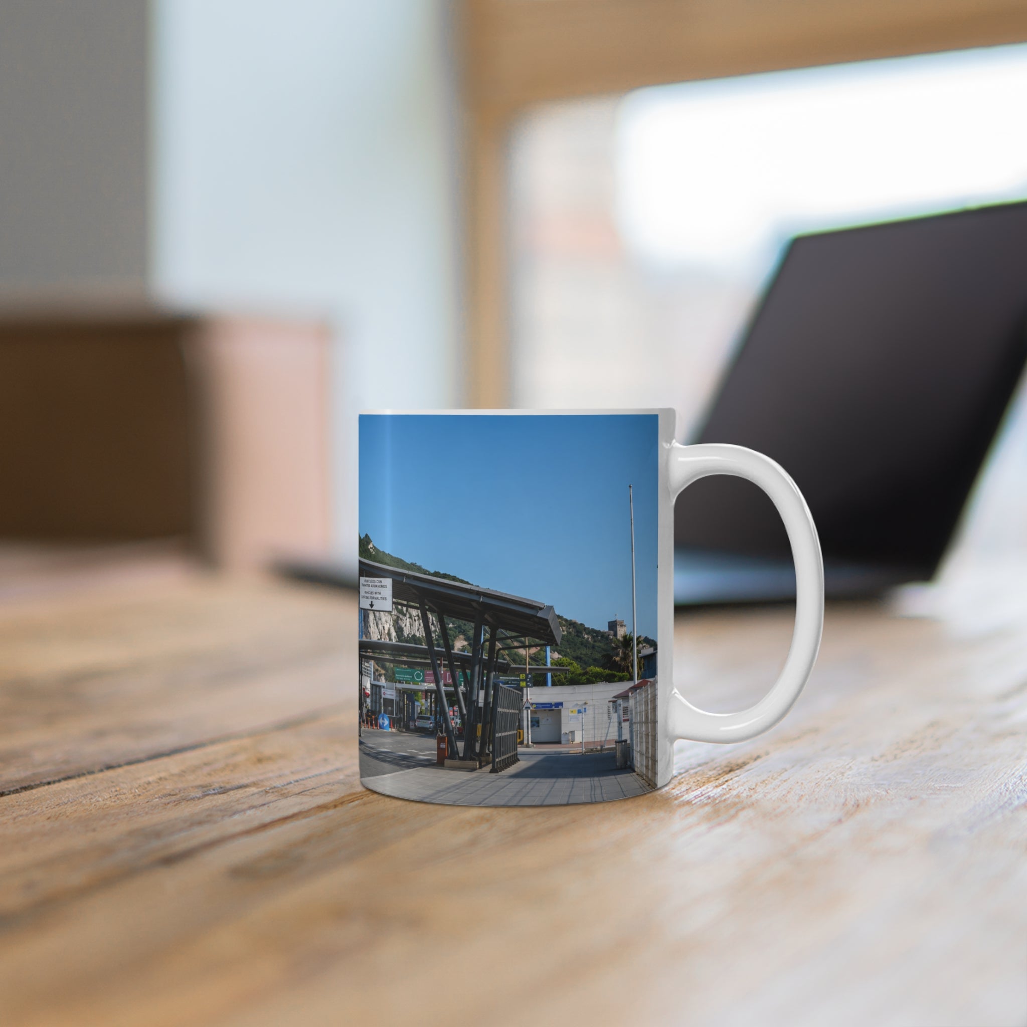 Gibraltar Rock Scenic Ceramic Mug – 11oz/15oz Travel Landmark Coffee Cup
