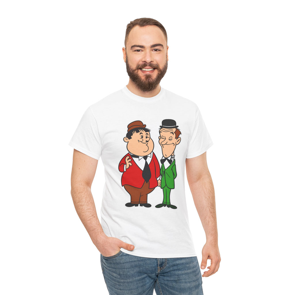 Comedy Duo Vintage Cartoon Cotton T-Shirt