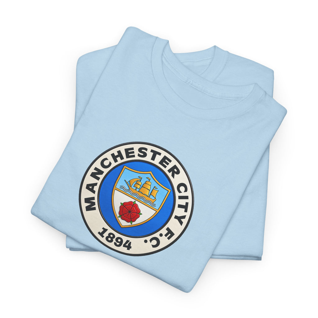 Manchester City retro inspired Unisex Heavy Cotton Tee