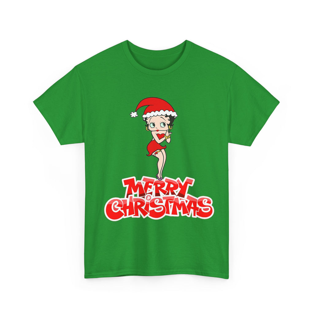 Christmas Betty Boop Tee - 'Merry Christmas' Holiday Graphic Shirt