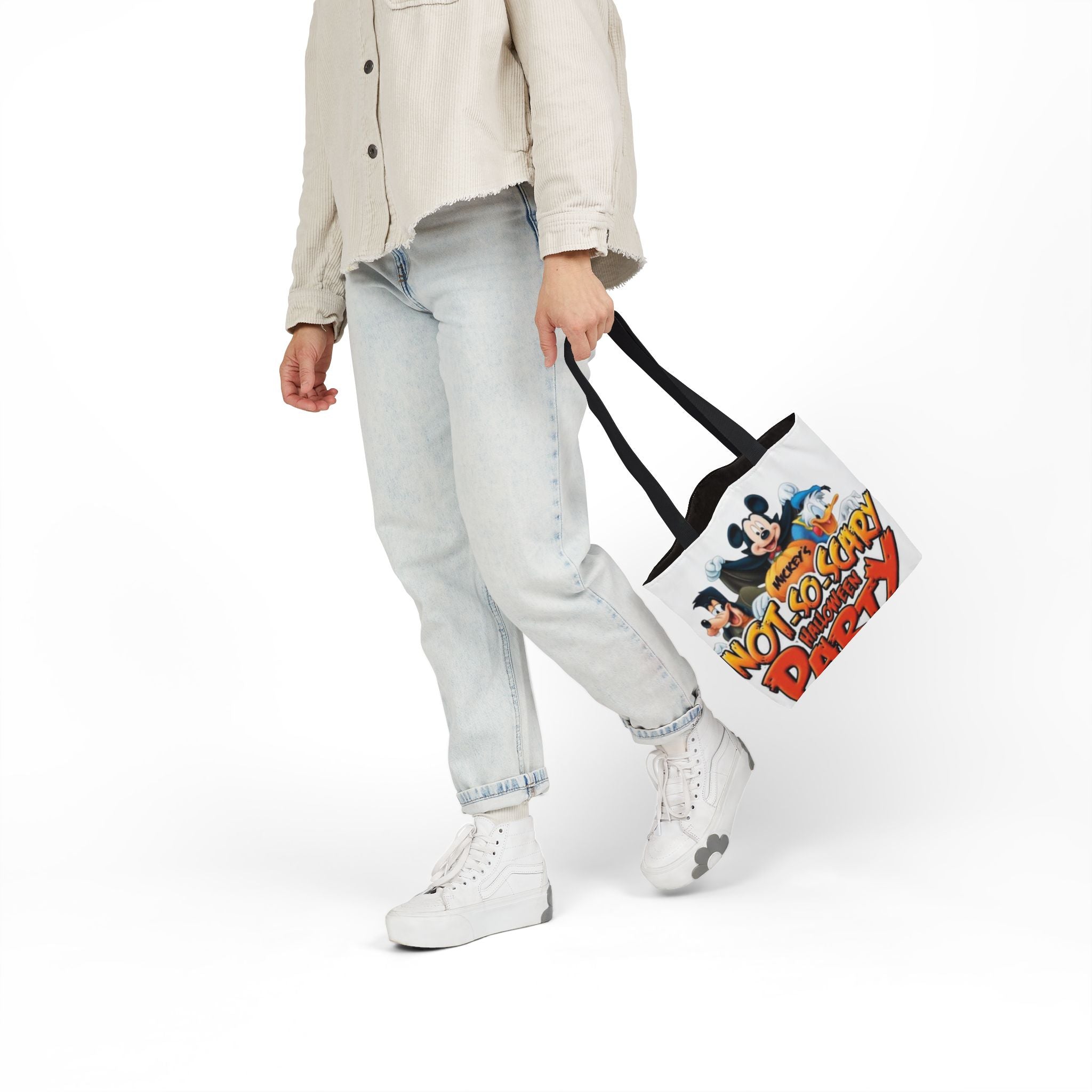Halloween Party Canvas Tote Bag — "Not-So-Scary Halloween Party" Graphic