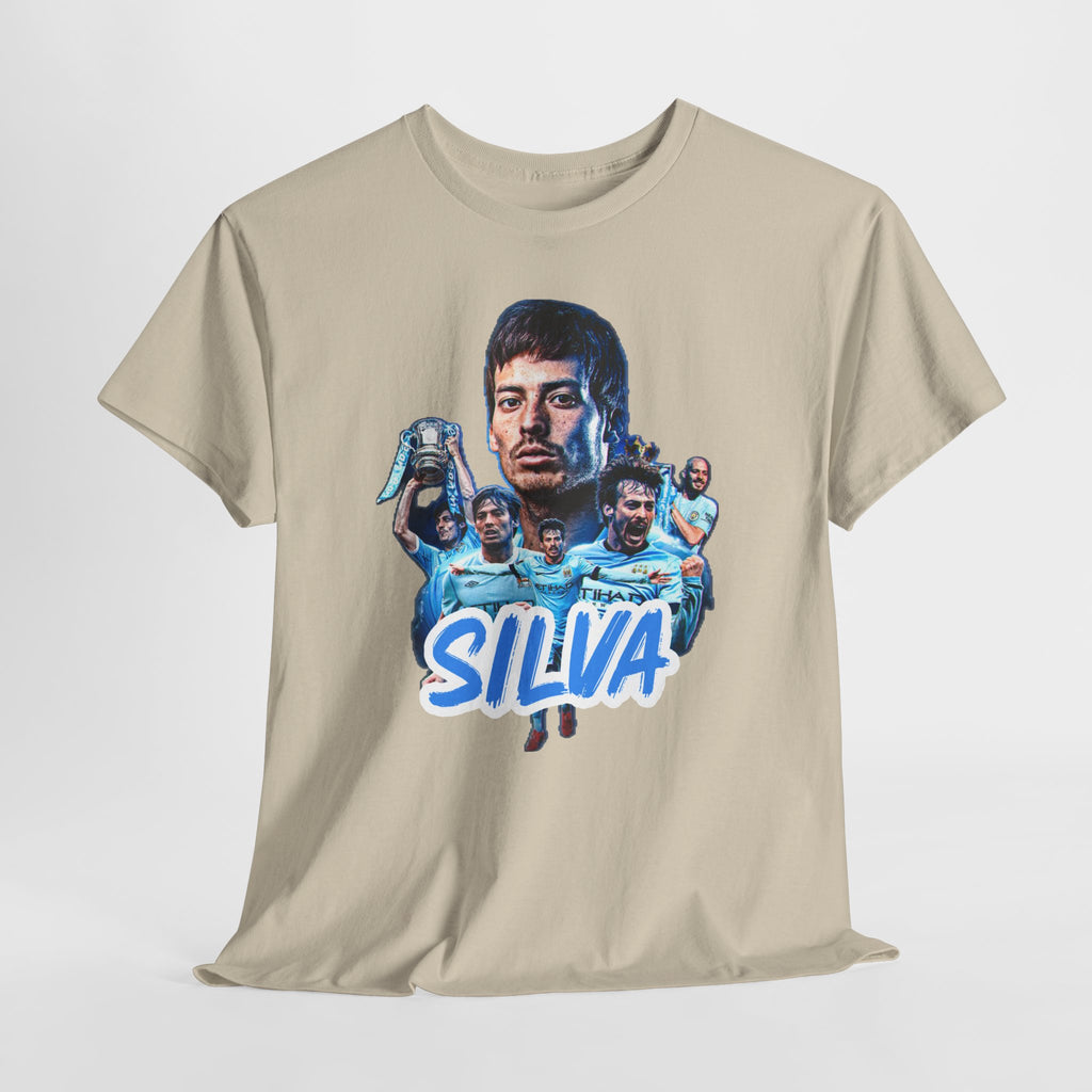 David Silva Manchester City Soccer Tee — Classic Player Portrait Football Shirt