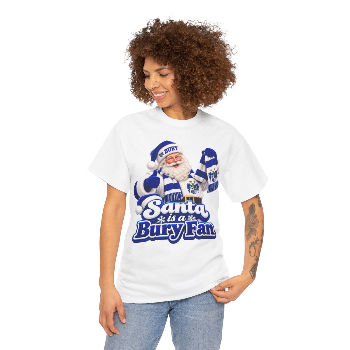 Bury FC Santa Unisex Heavy Cotton Tee
