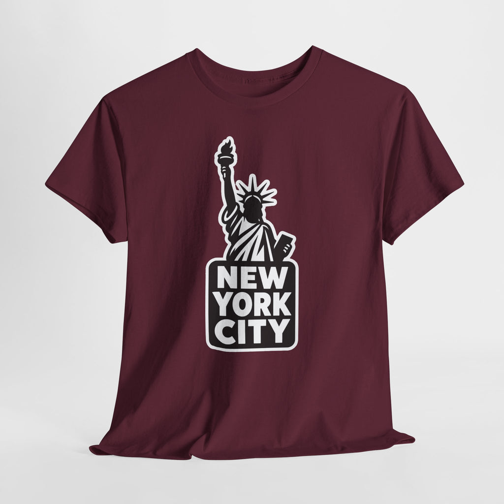 New York City Statue of Liberty Graphic Cotton T-Shirt / Tee