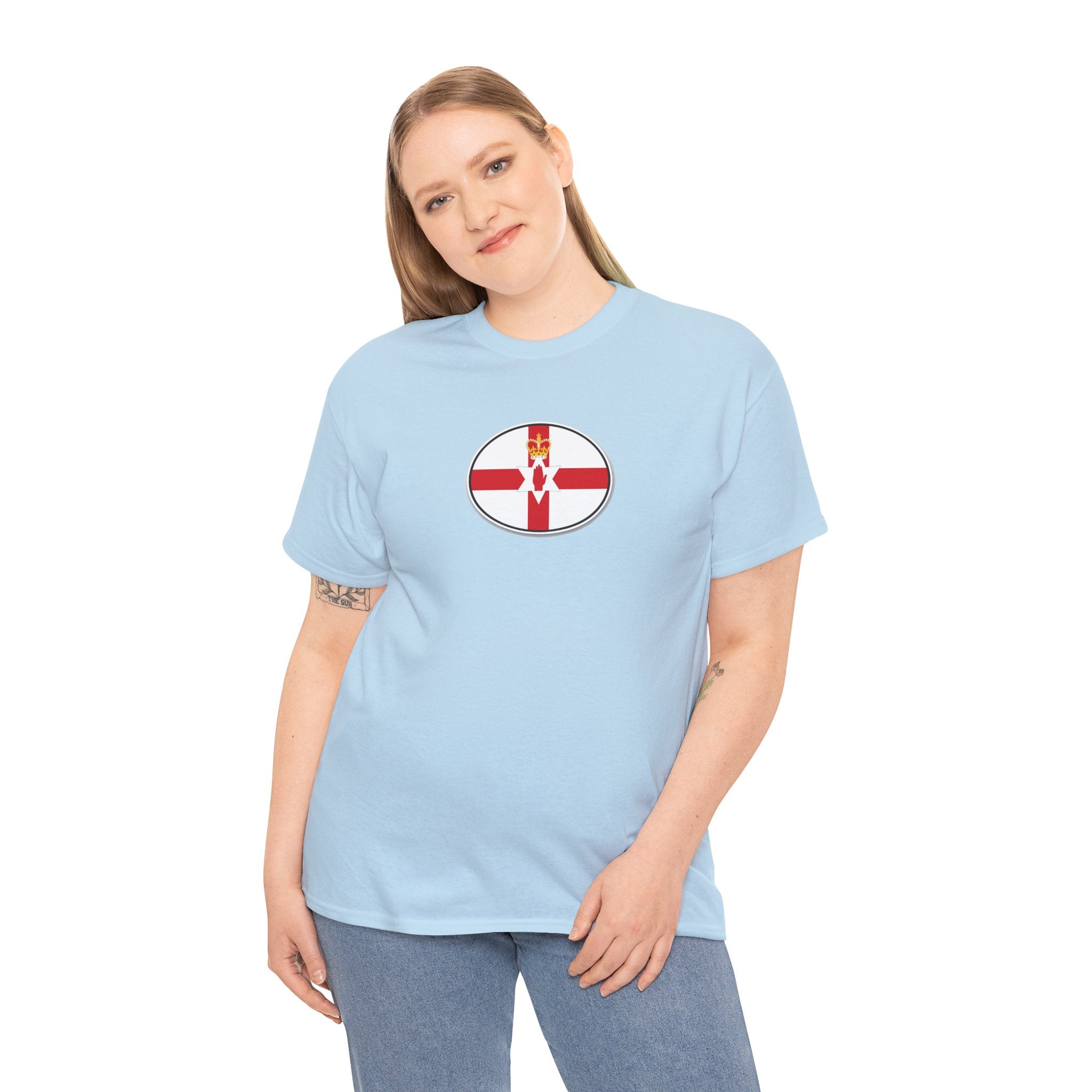 Northern Ireland Flag T‑Shirt — Small Oval Emblem Votton T-Shirt