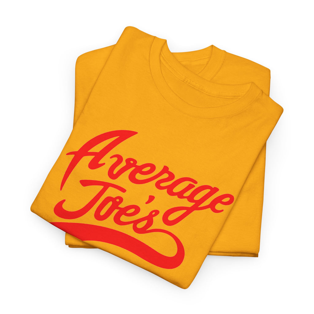 Average Joe's Graphic Tee — Retro Script White T-Shirt