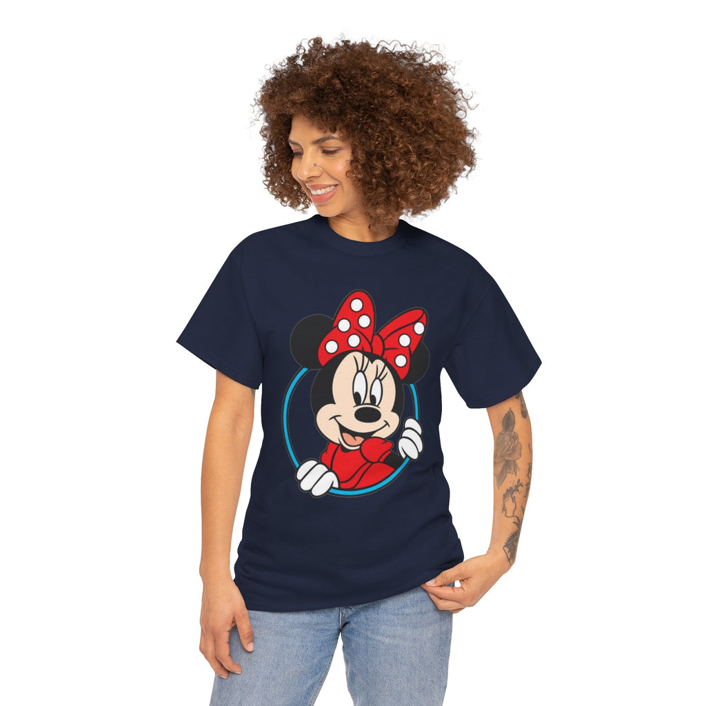 Minnie Mouse Retro Peeking Cotton T-Shirt / Tee