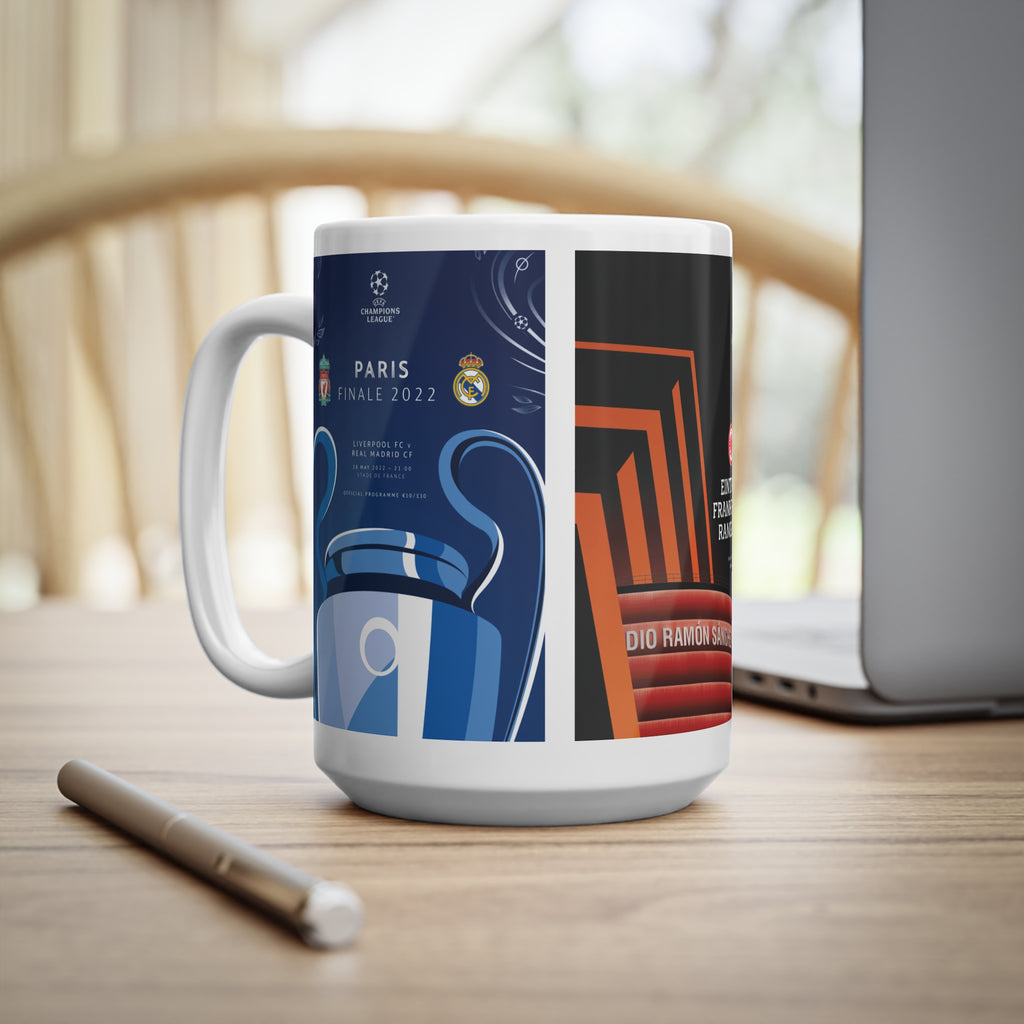 2022 UEFA Finals Programme Covers Inspired Ceramic Coffee Mug