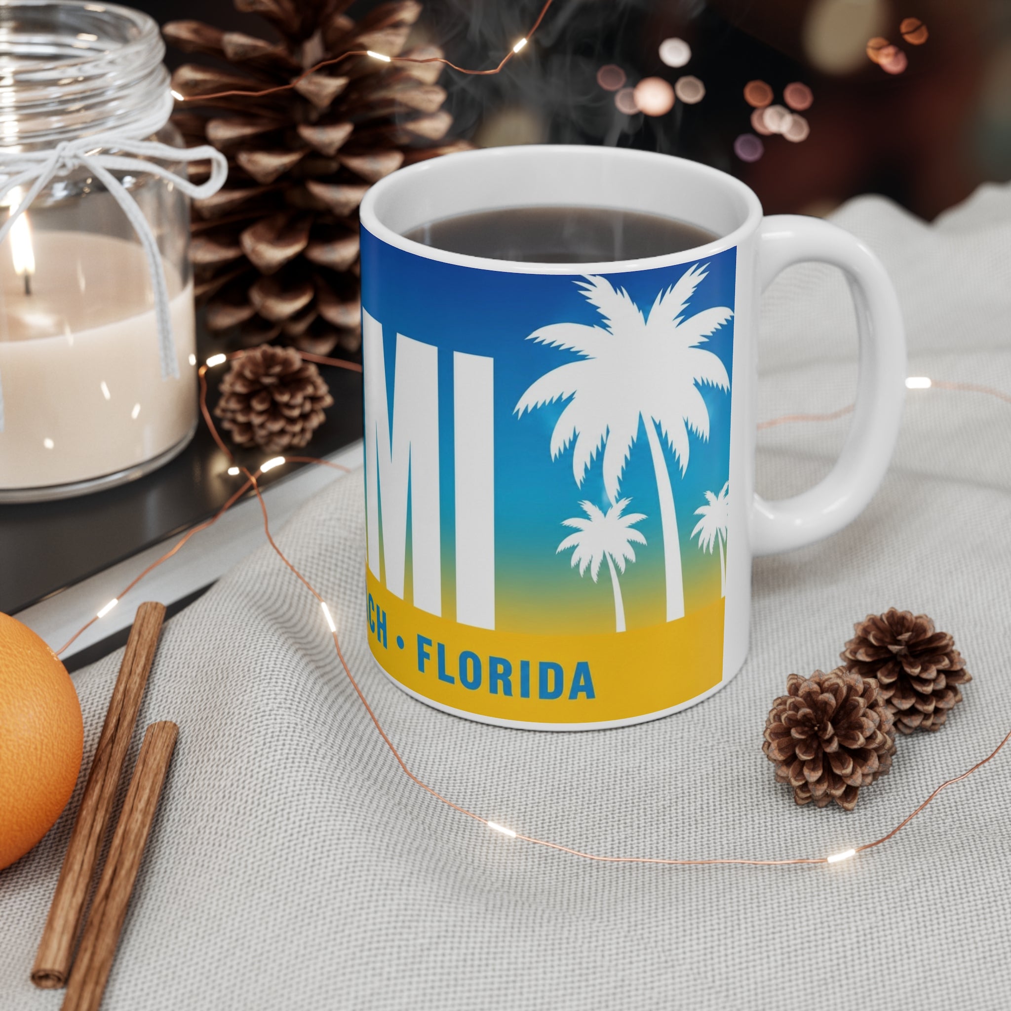 Miami West Palm Beach Coffee Mug — Retro Beach Vibes 11oz/15oz