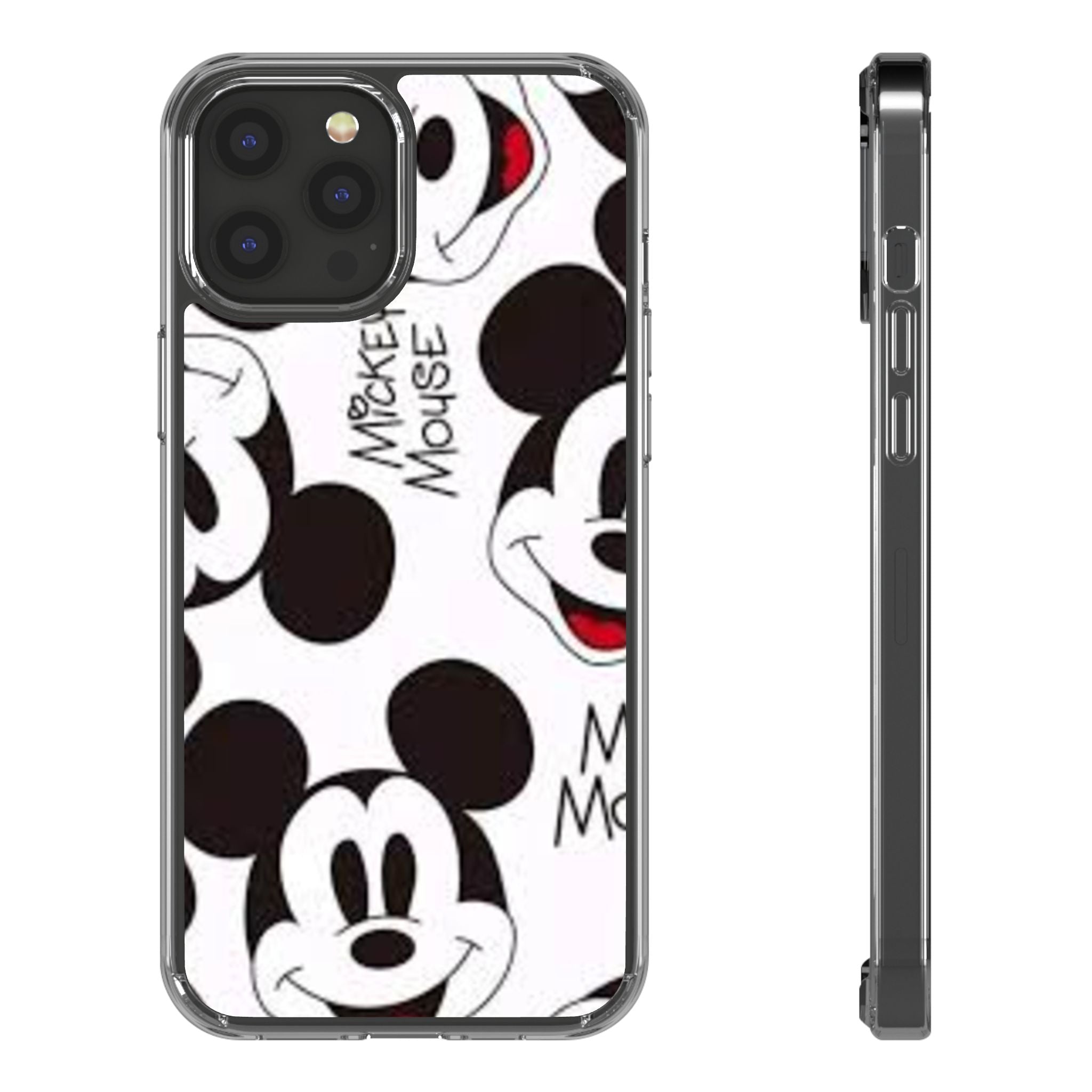 Mickey Mouse Clear Phone Case – Retro Cartoon Pattern Clear Case