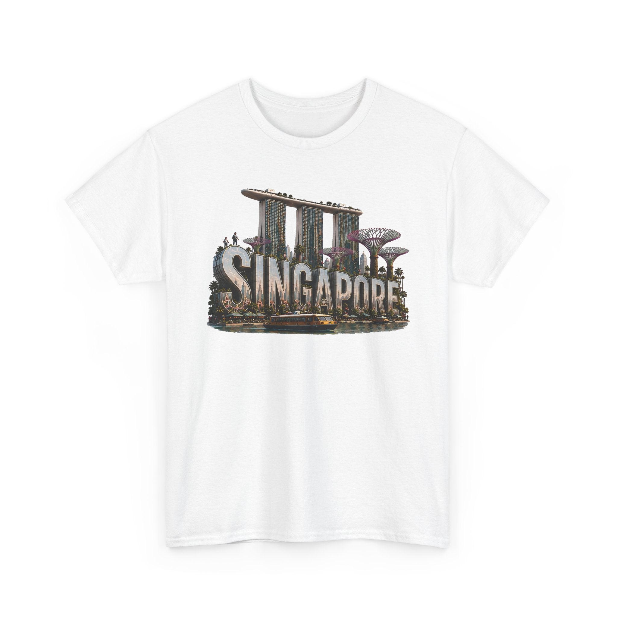 Singapore Skyline T-Shirt — Marina Bay Sands & Supertree Graphic Tee
