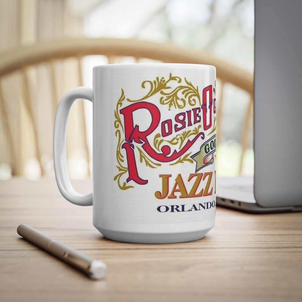 Rosie O'Grady's Jazz Band Ceramic Coffee Mug — Orlando Vintage Band Logo (11oz/15oz)