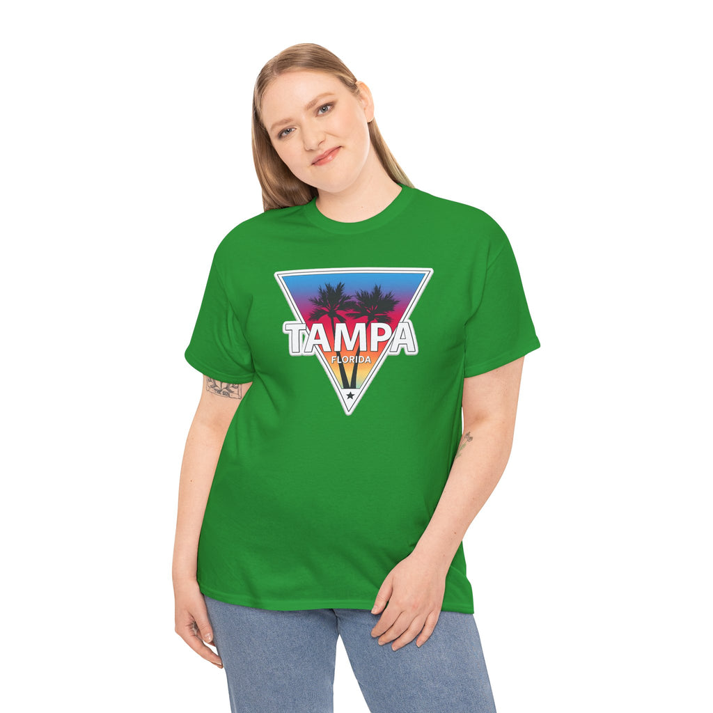 Tampa Retro Sunset Cotton T-Shirt