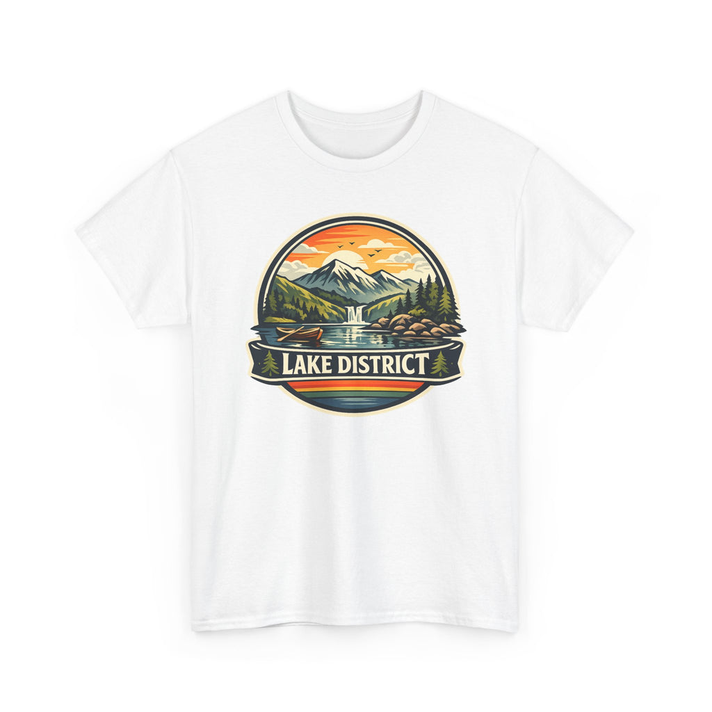 Lake District Graphic Tee — Scenic Mountain & Lake Camping Shirt