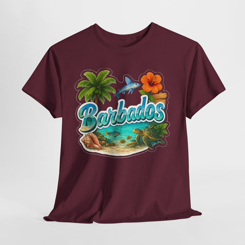 Barbados Beach Graphic Tee — Tropical Island Vacation T‑Shirt
