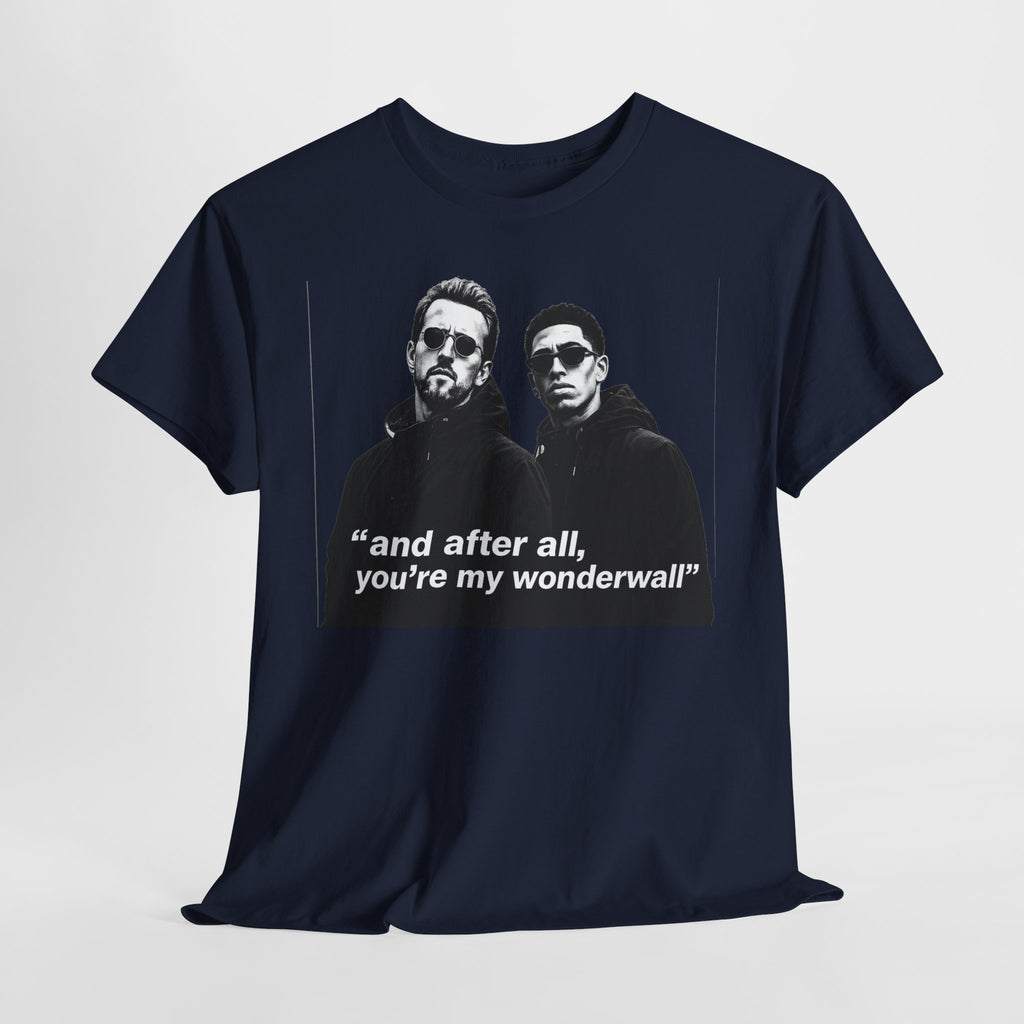 Kane and Bellingham Wonderwall Lyric T-Shirt — ‘and after all, you’re my wonderwall’ Retro Band Tee