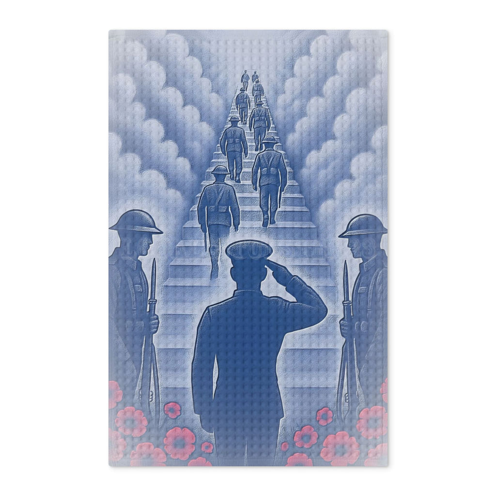 Remembrance Poppies Waffle Tea Towel — ANZAC / Memorial Day Tribute