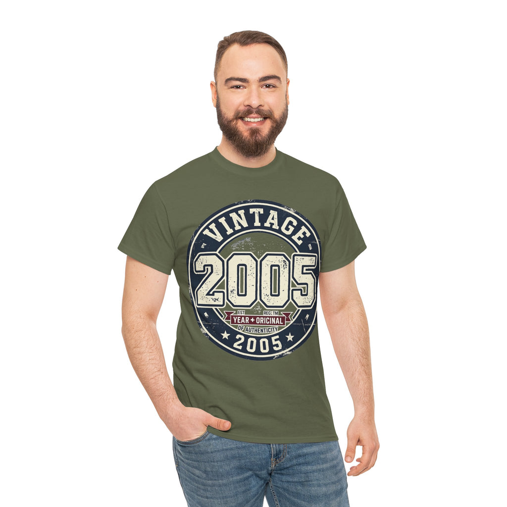 Vintage 2005 T-Shirt — Retro Birth Year Graphic Tee