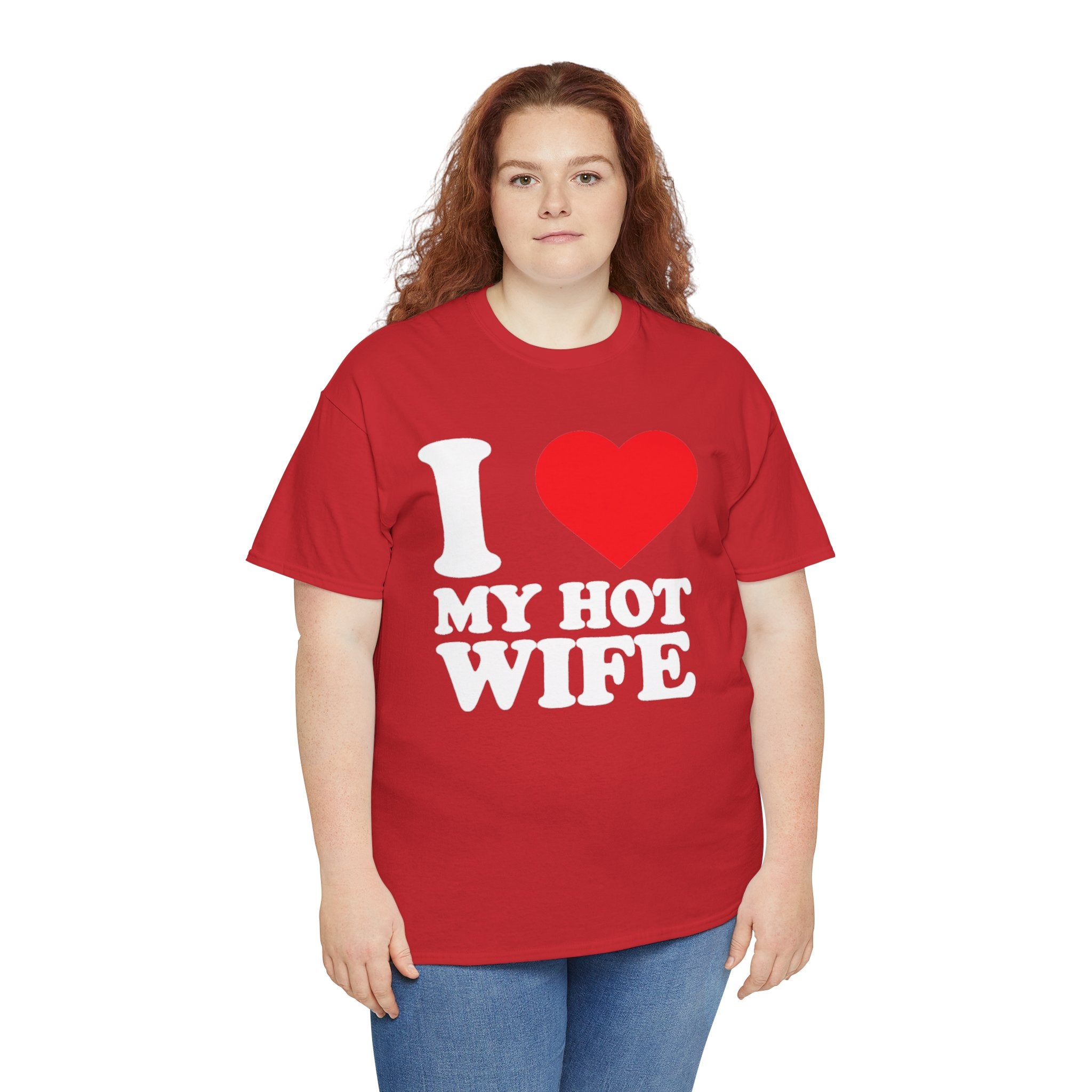 I  My Hot Wife T-Shirt - Funny Couples Tee, Romantic Gift for Husband or Wife