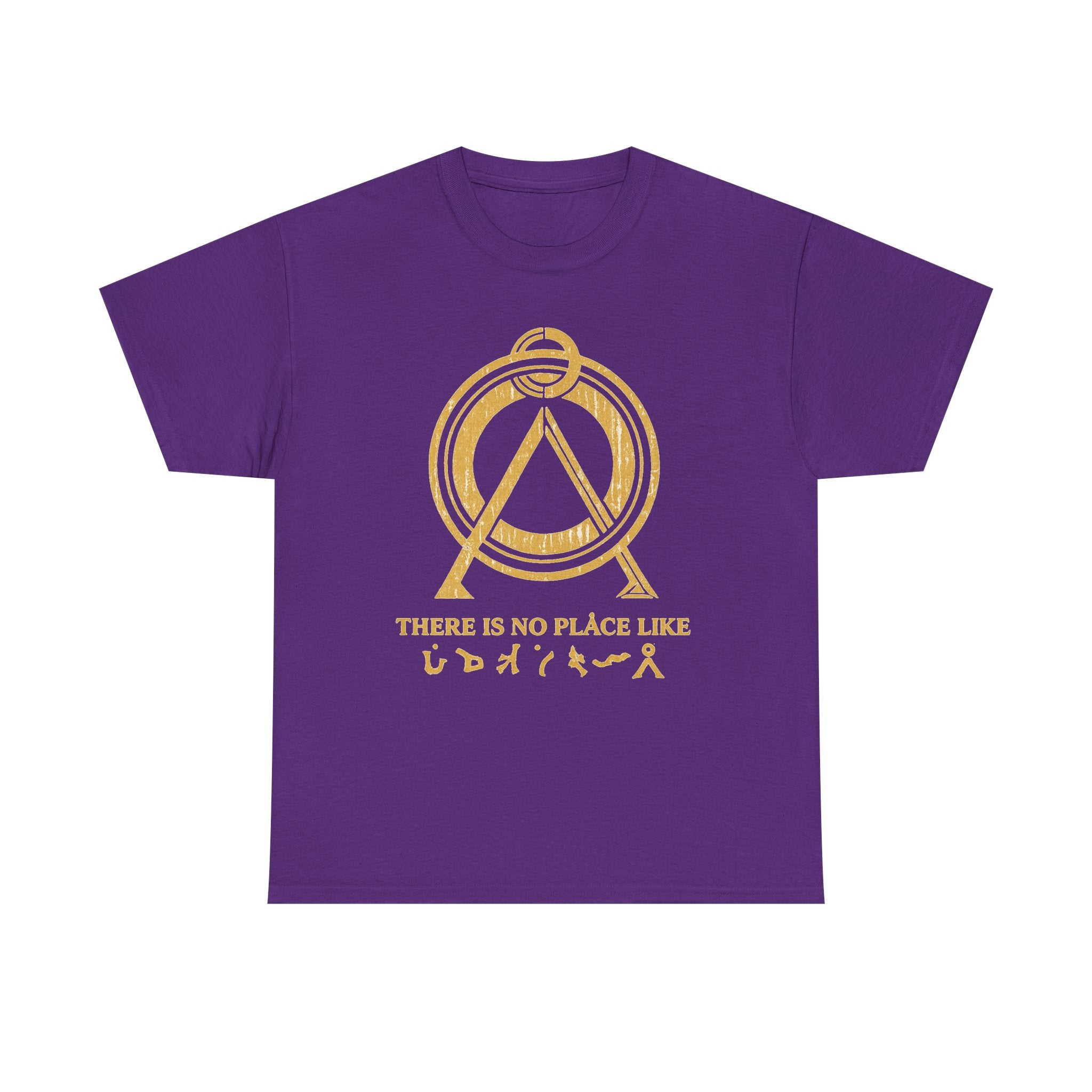 There Is No Place Like Home Graphic Tee — Vintage Gold Sigil T‑Shirt