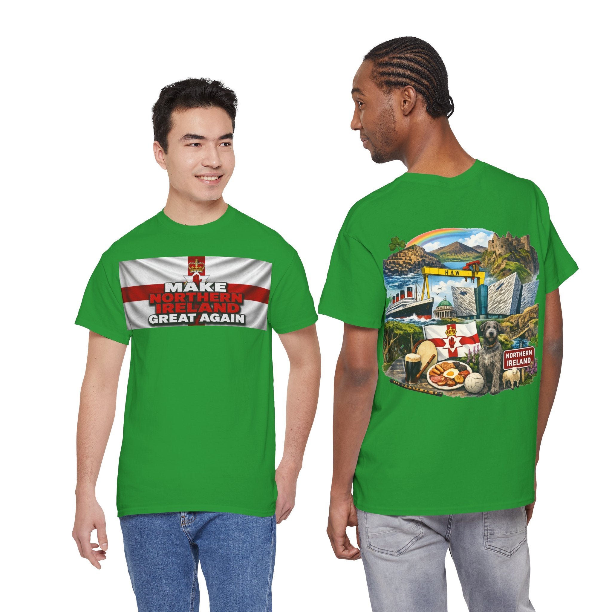 Northern Ireland Collage Tee — "Make Northern Ireland Great Again" Graphic T-Shirt