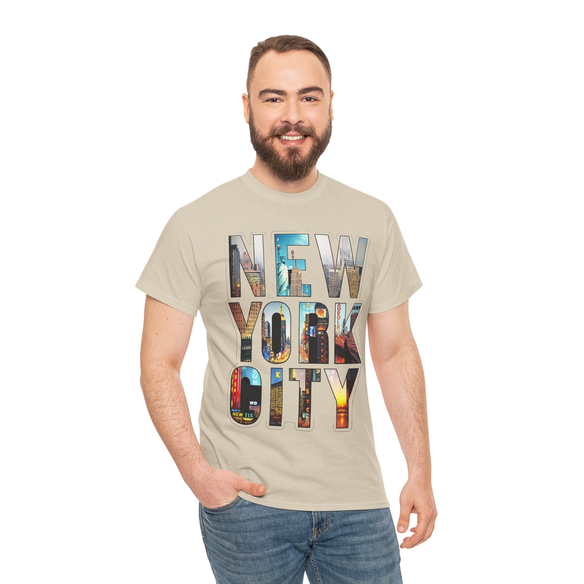 New York City Photo-Block Tee — Vintage Skyline Graphic T-Shirt