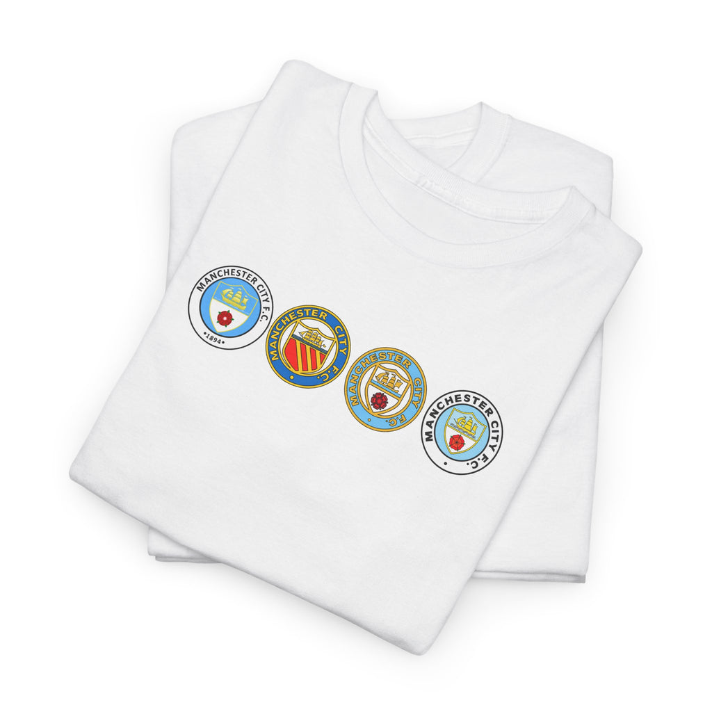 Man City Retro Crest Inspired Cotton T-Shirt