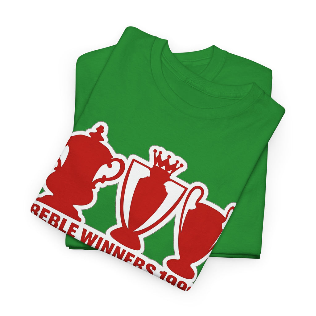 Manchester United Treble Winners 1999 Trophy Graphic Cotton T-Shirt