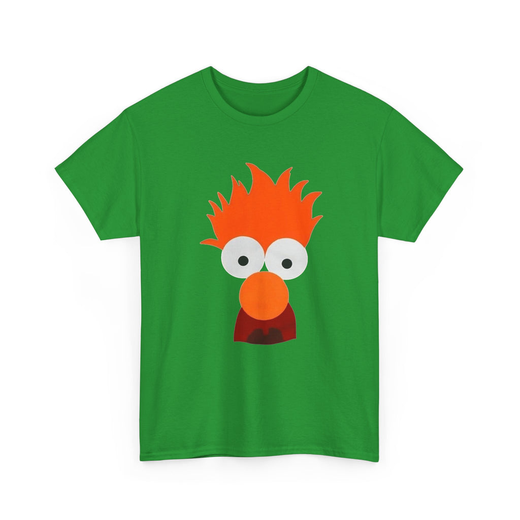 Beaker-Inspired Graphic Tee — Cute Orange Muppet Face T-Shirt