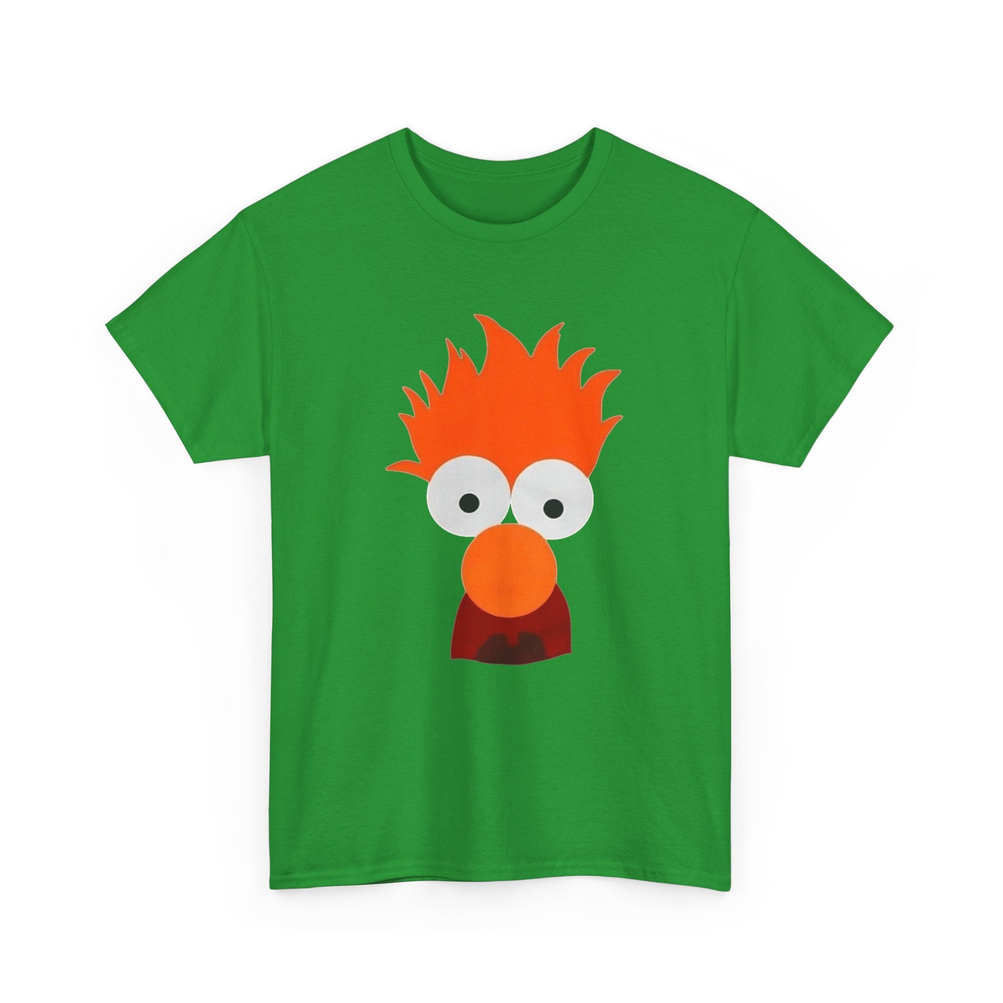 Beaker-Inspired Graphic Tee — Cute Orange Muppet Face T-Shirt