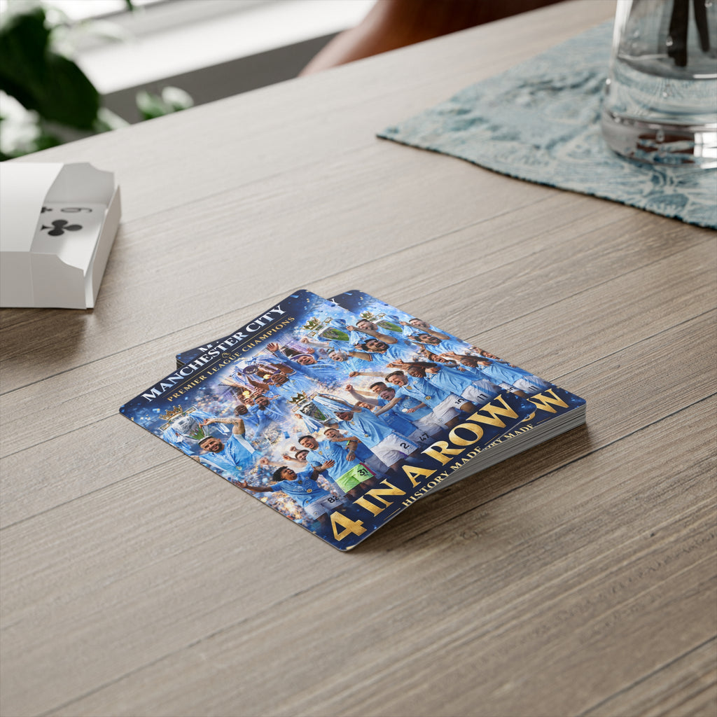 Manchester City 4 in a Row Playing / Poker Cards