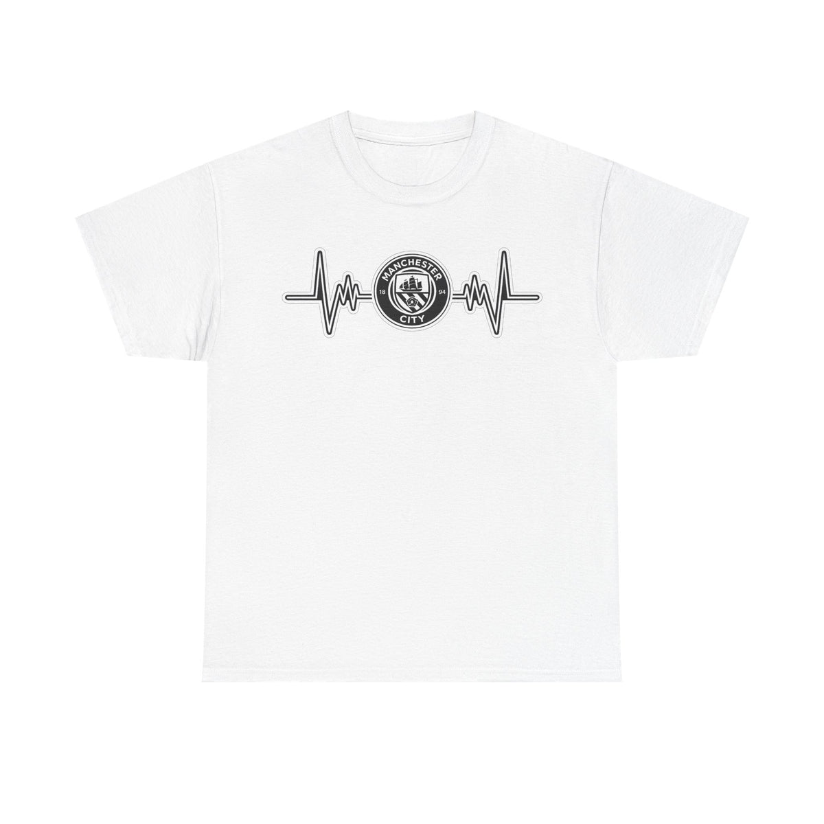 Manchester City Heartbeat Logo T-Shirt — Emergency Medical Services Pulse Tee