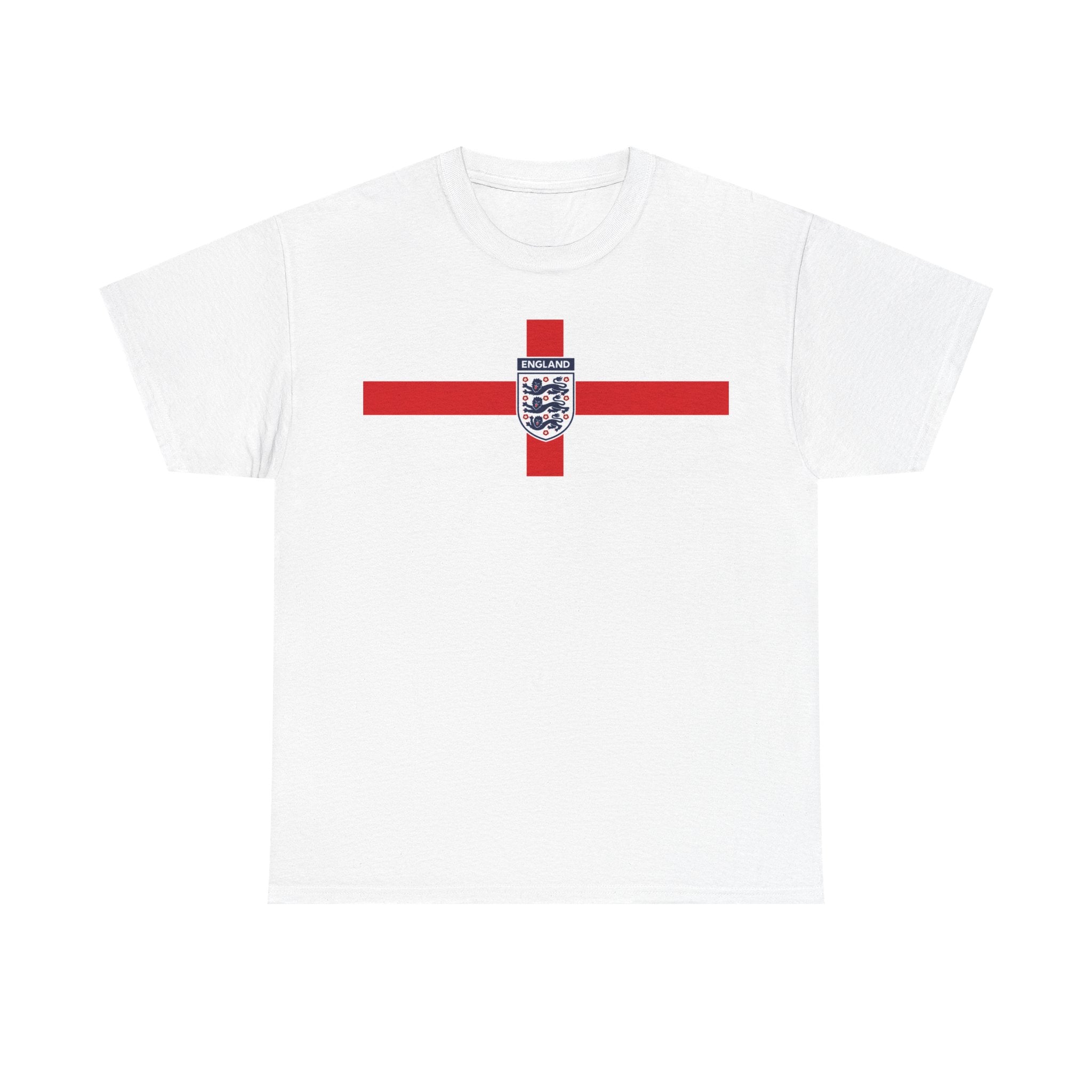 England St George Cross T-Shirt with Three Lions Crest