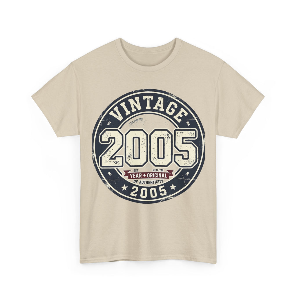 Vintage 2005 T-Shirt — Retro Birth Year Graphic Tee