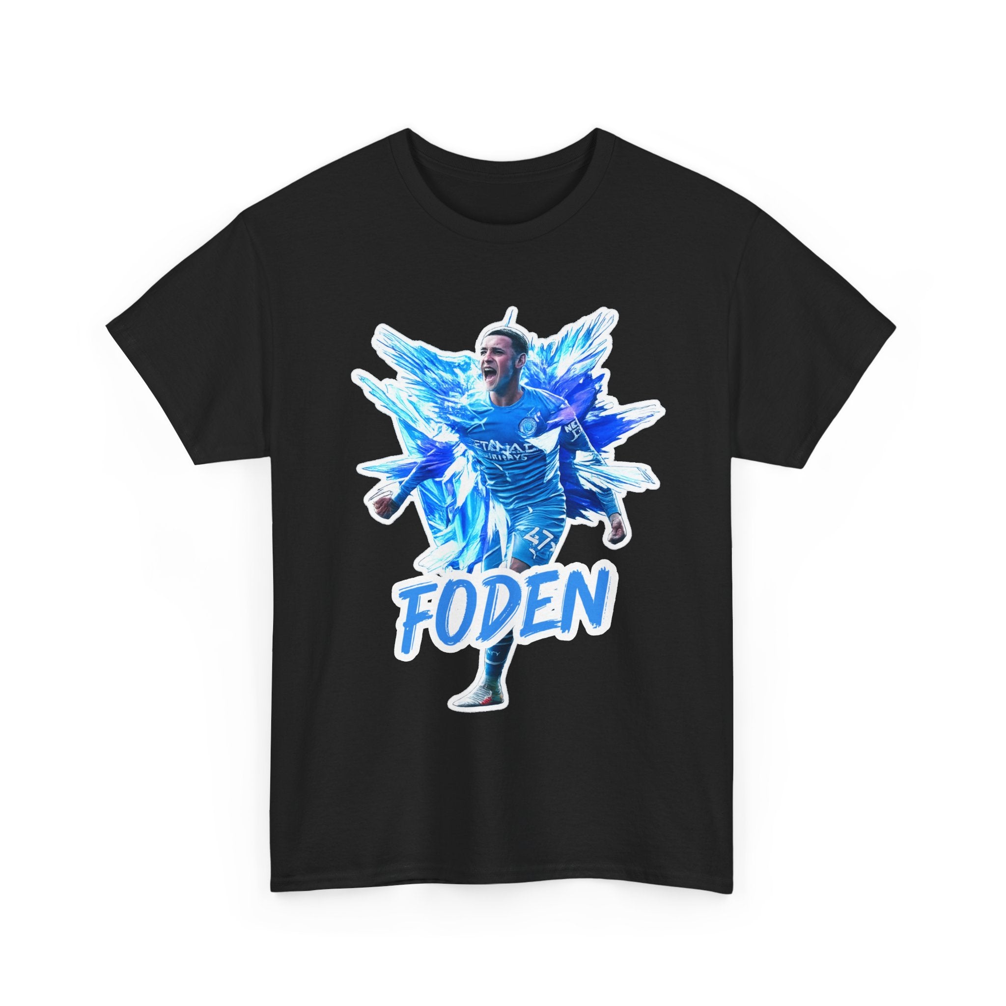 Phil Foden Manchester City Soccer T‑Shirt — Blue Graphic Football Fan Tee