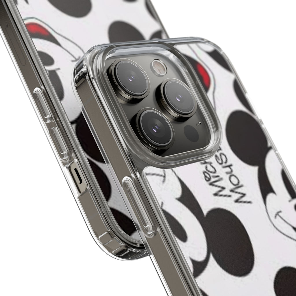 Mickey Mouse Clear Phone Case – Retro Cartoon Pattern Clear Case
