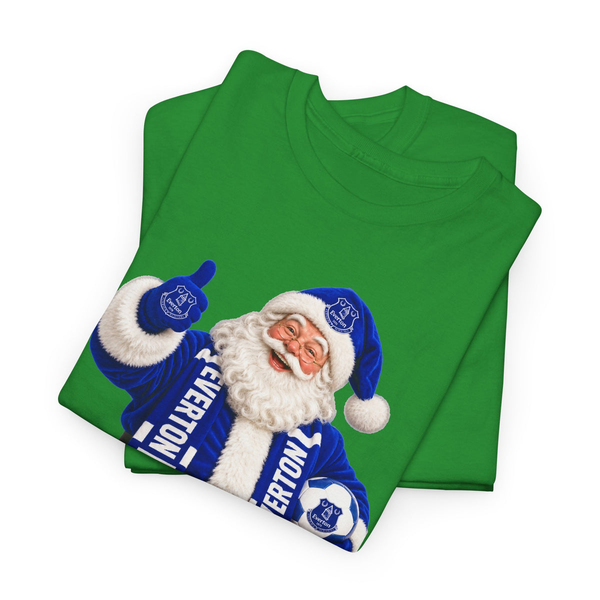 Everton Santa Scarf Christmas Tee - Holiday Vintage Santa T-Shirt