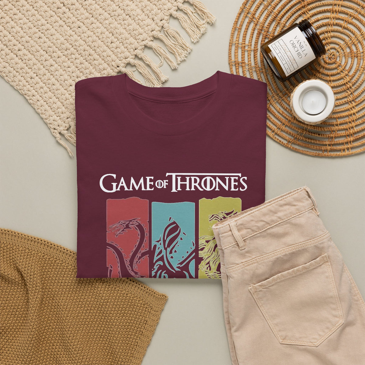 Game of Thrones House Sigils T-Shirt — Stark Lannister Tully Banner Tee