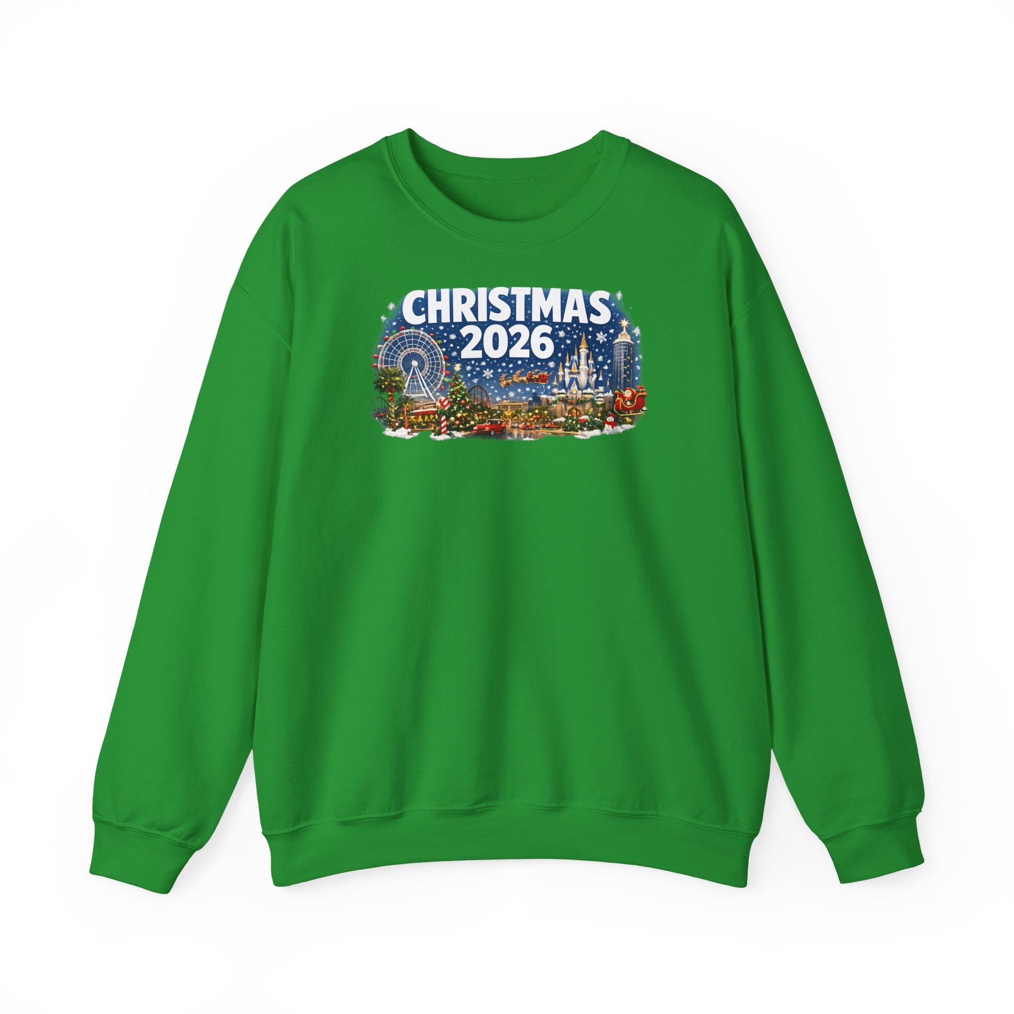 Christmas 2026 Holiday Sweatshirt – Festive Winter Cityscape Crewneck