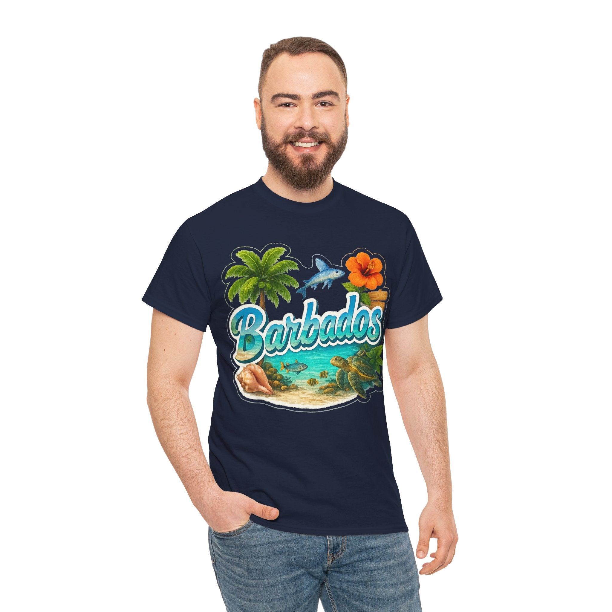 Barbados Beach Graphic Tee — Tropical Island Vacation T‑Shirt