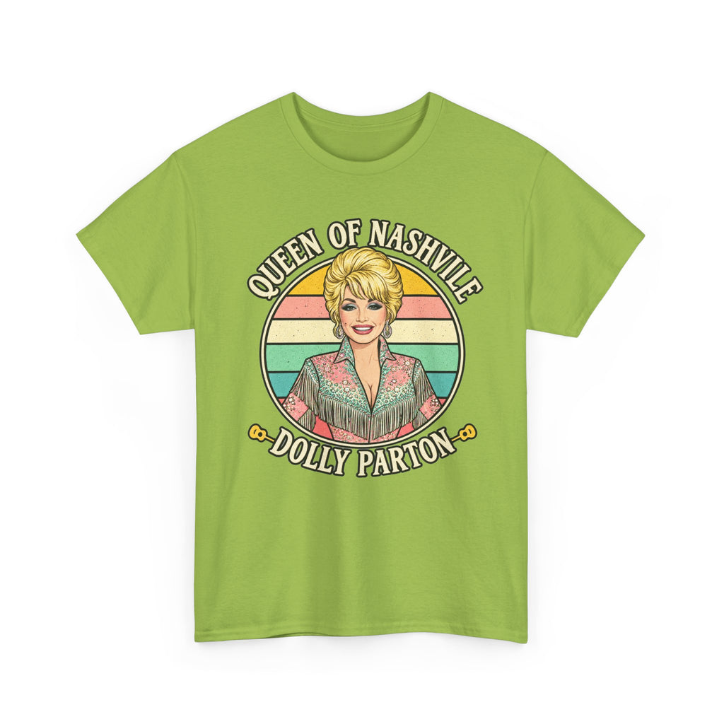 Queen of Nashville Graphic Tee — Dolly Parton Retro Portrait Shirt
