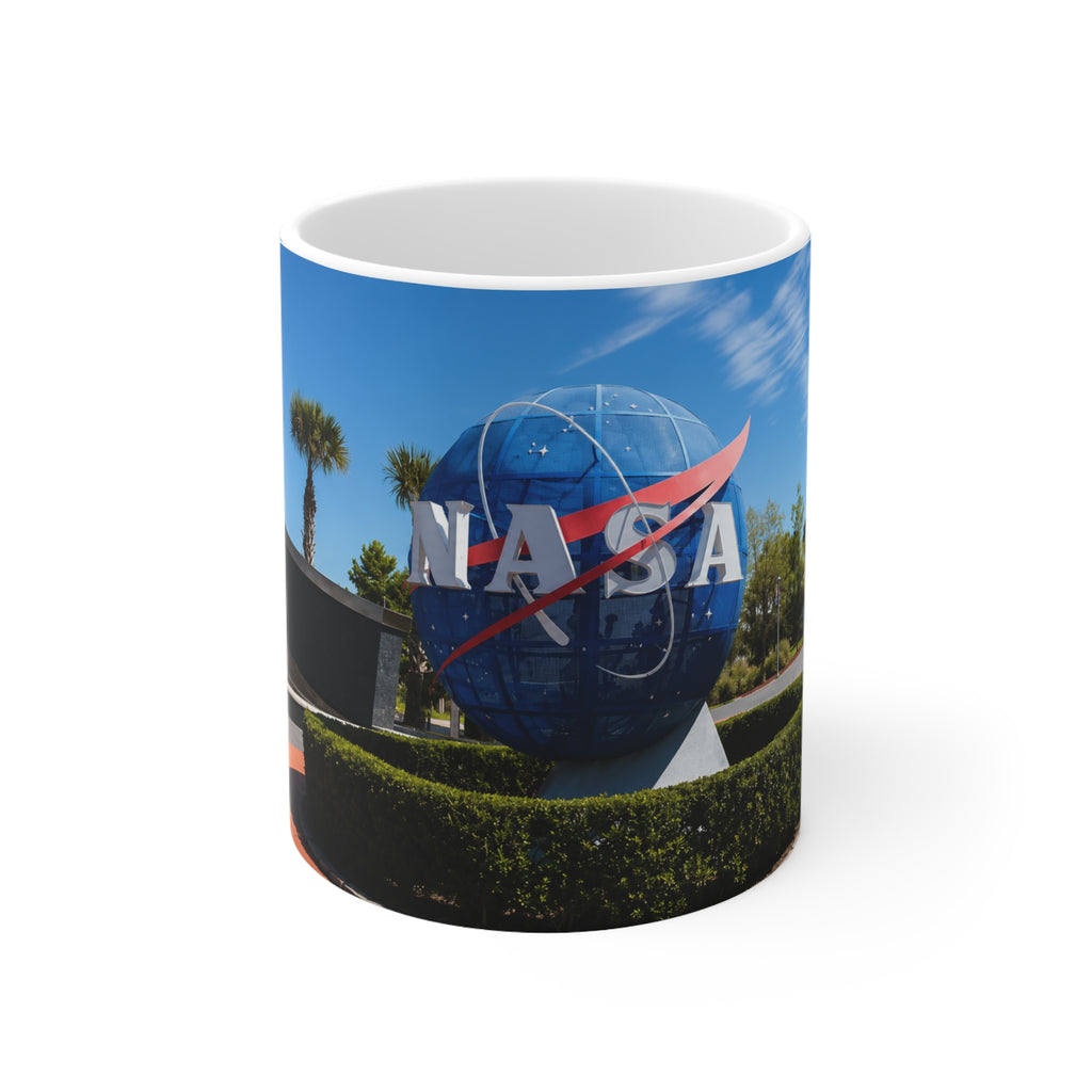 NASA Kennedy Space Center Globe Photo Mug — 11oz & 15oz Ceramic Coffee Cup